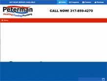 Tablet Screenshot of petermanhvac.com